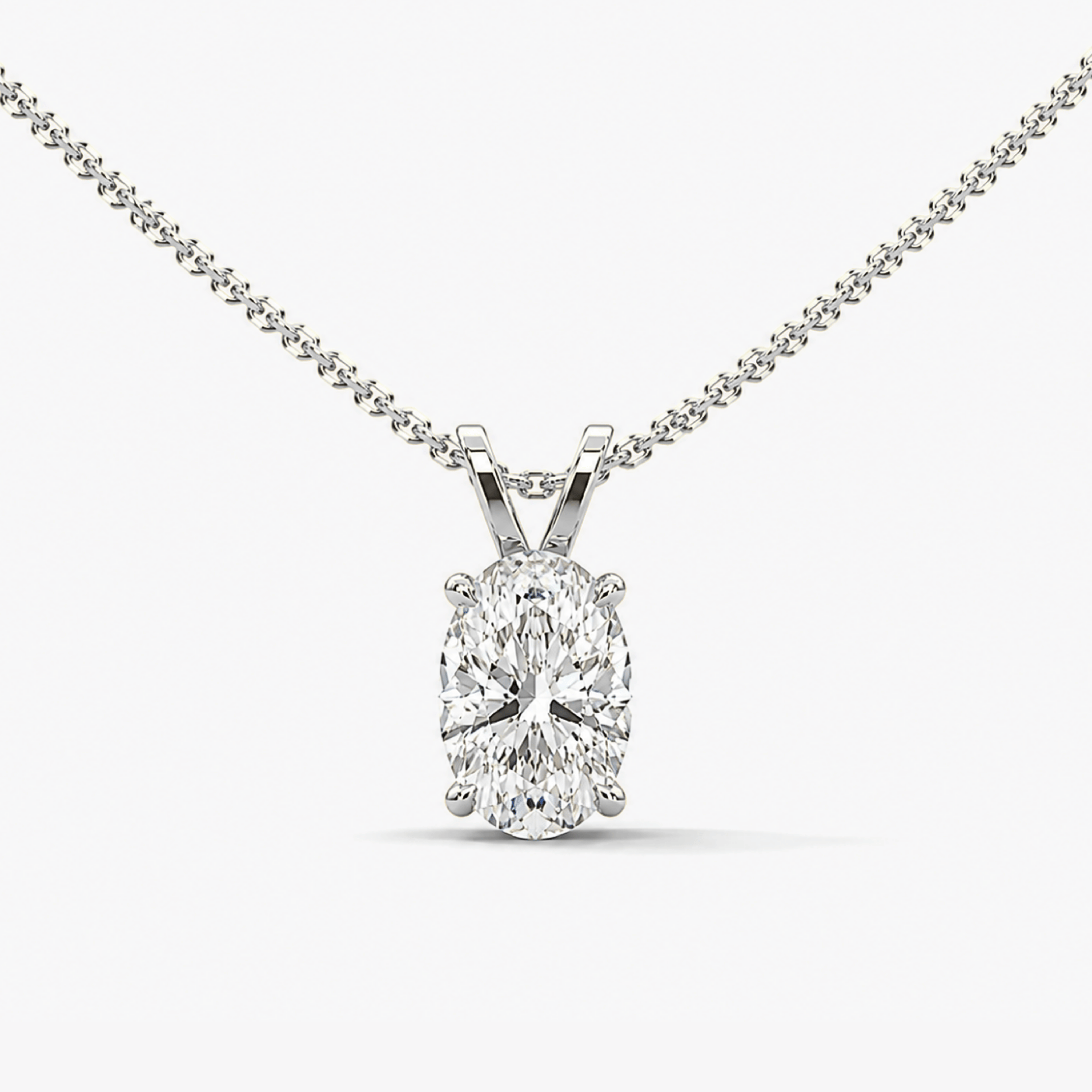 Oval Diamond Pendant