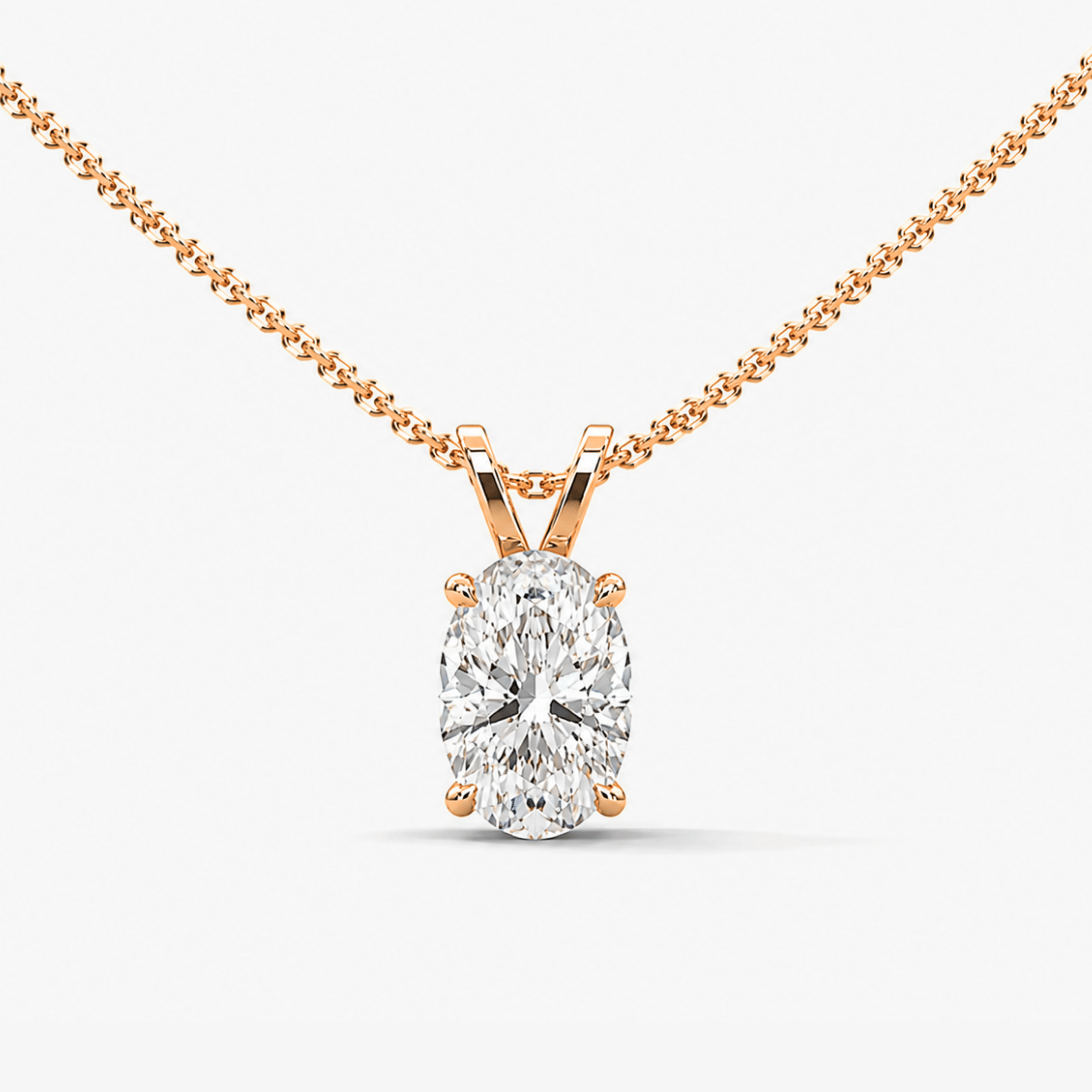 Oval Diamond Pendant