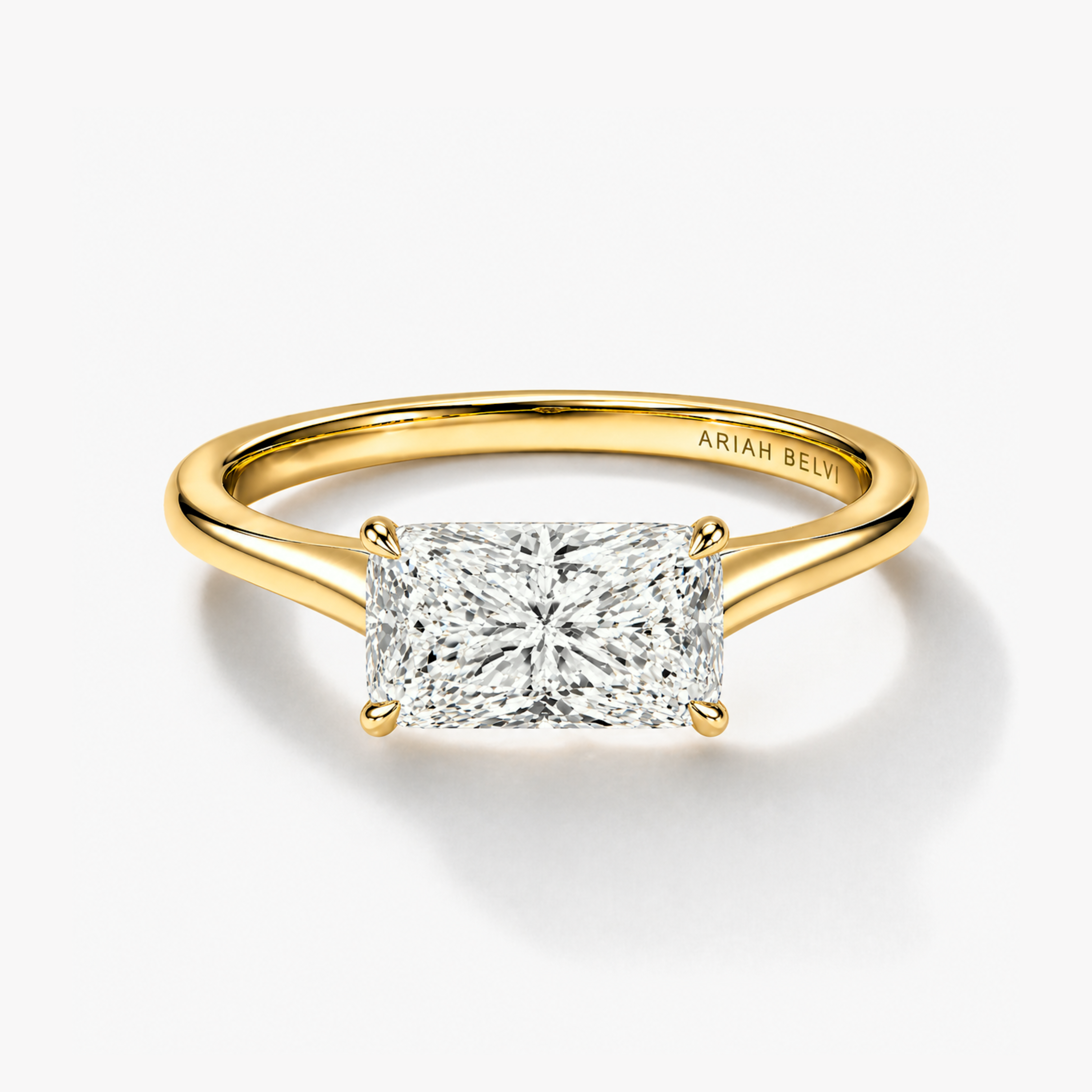East–West Elongated Cushion-Cut Diamond Engagement Ring