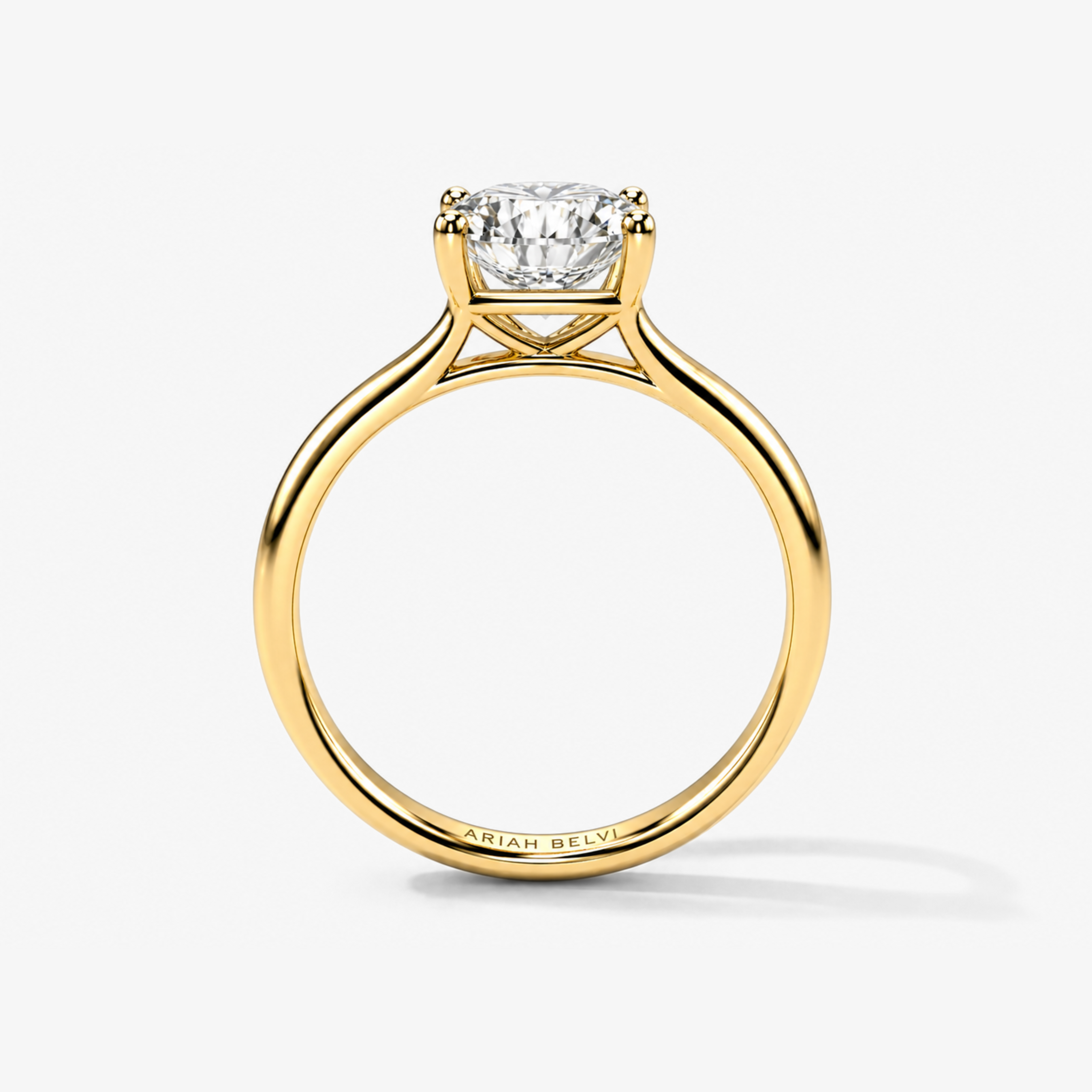 Round Brilliant 4-Claw Diamond Solitaire Engagement Ring