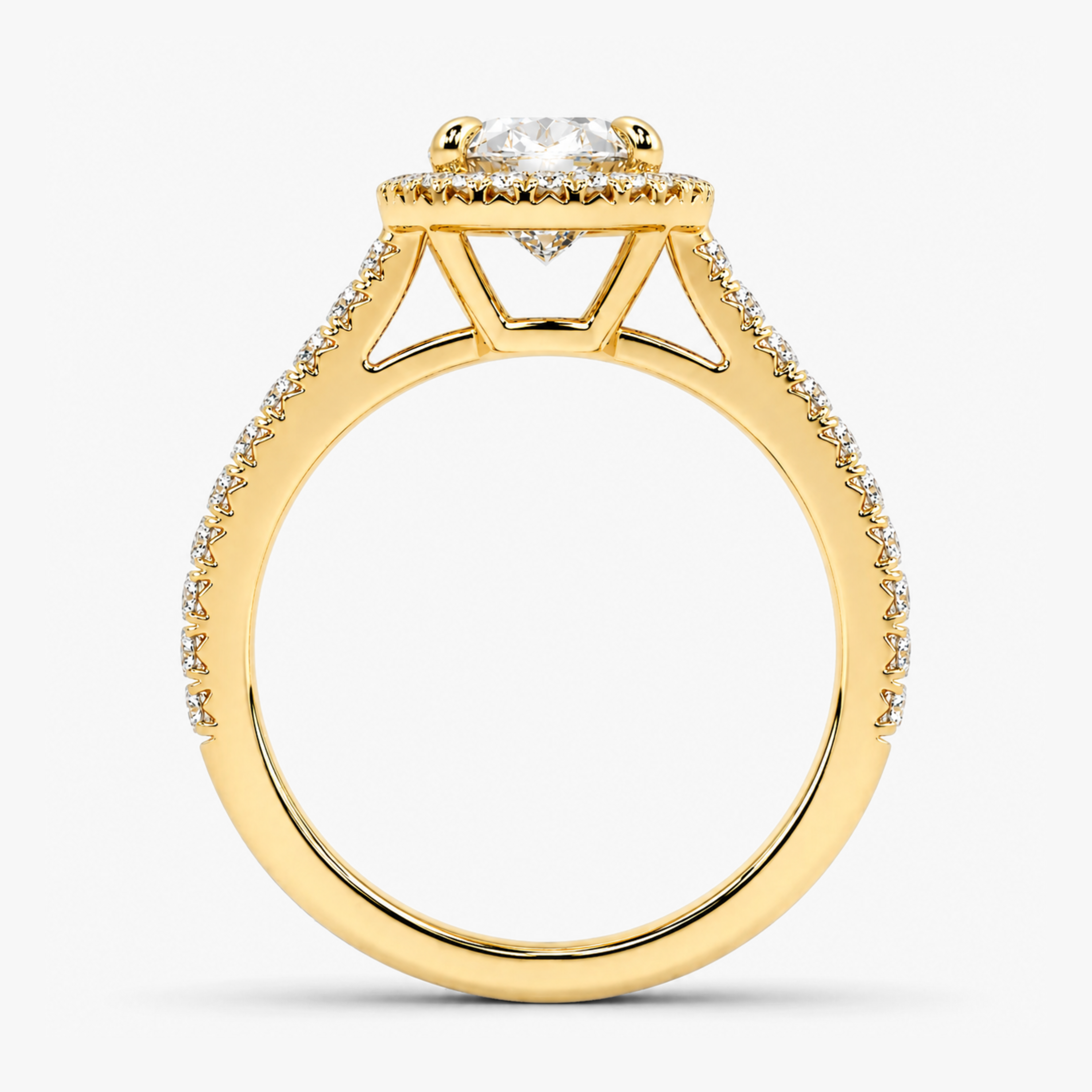 Round Halo Diamond Engagement Ring