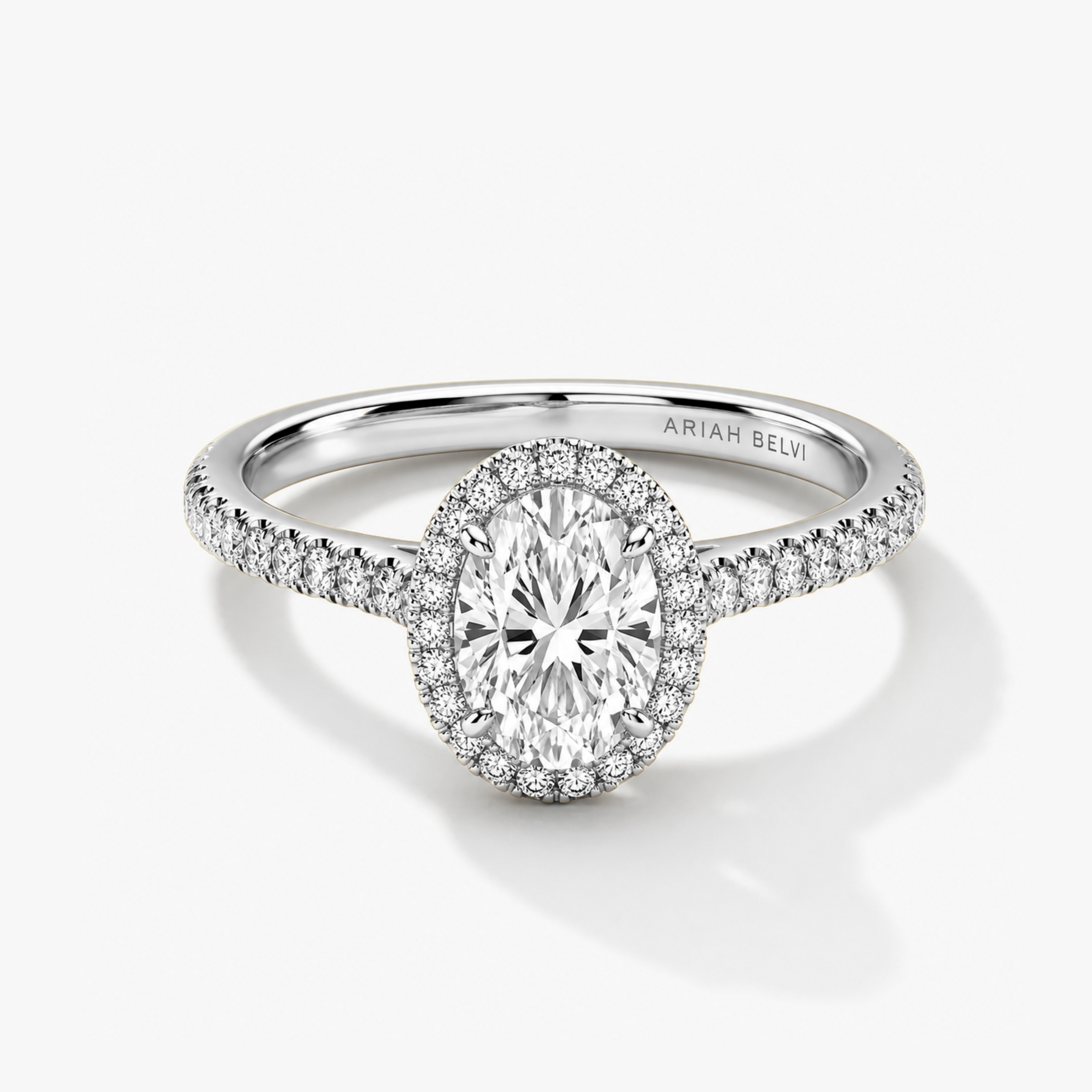 Oval Halo Diamond Engagement Ring