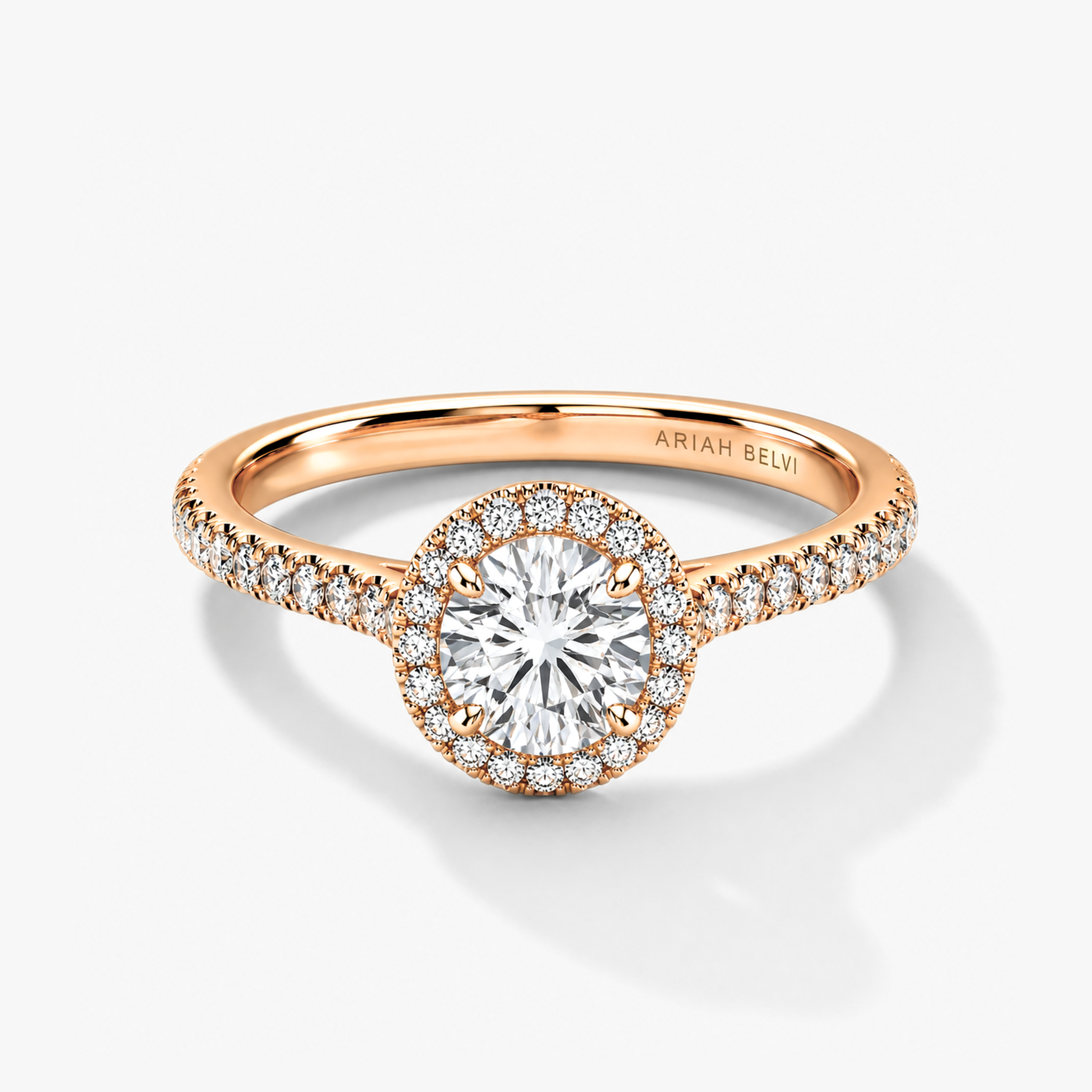 Round Halo Diamond Engagement Ring