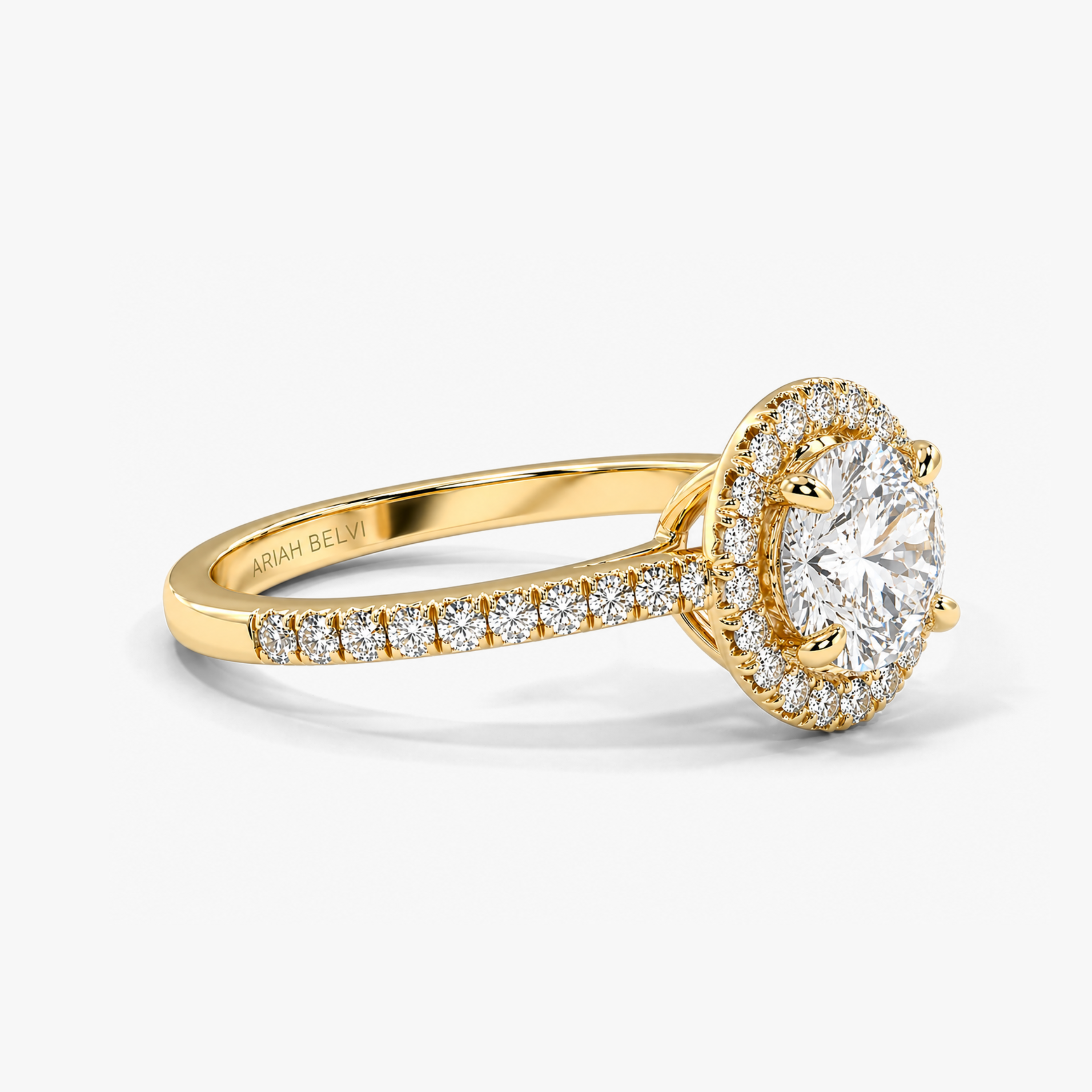 Round Halo Diamond Engagement Ring