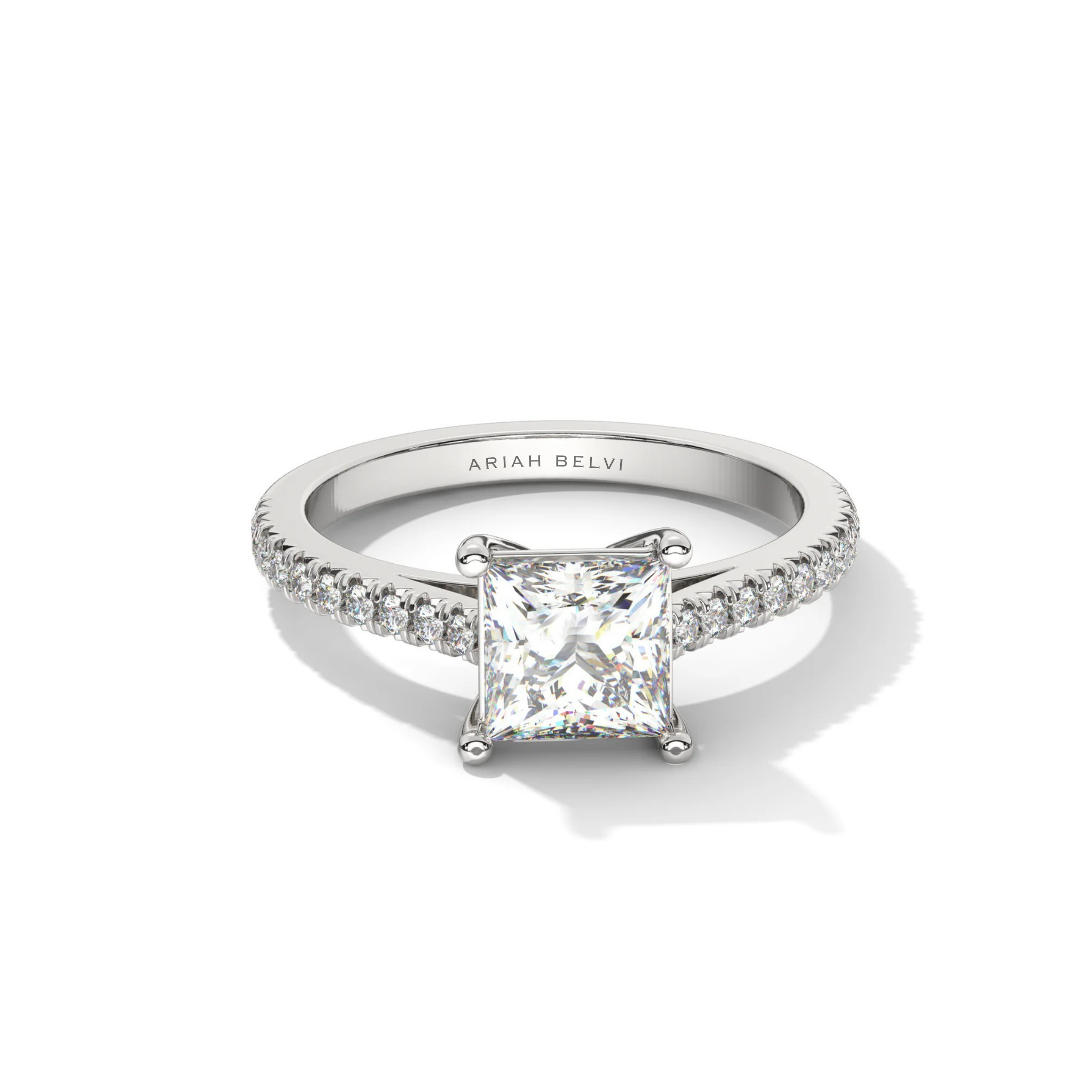 Princess Pavé Diamond Engagement Ring