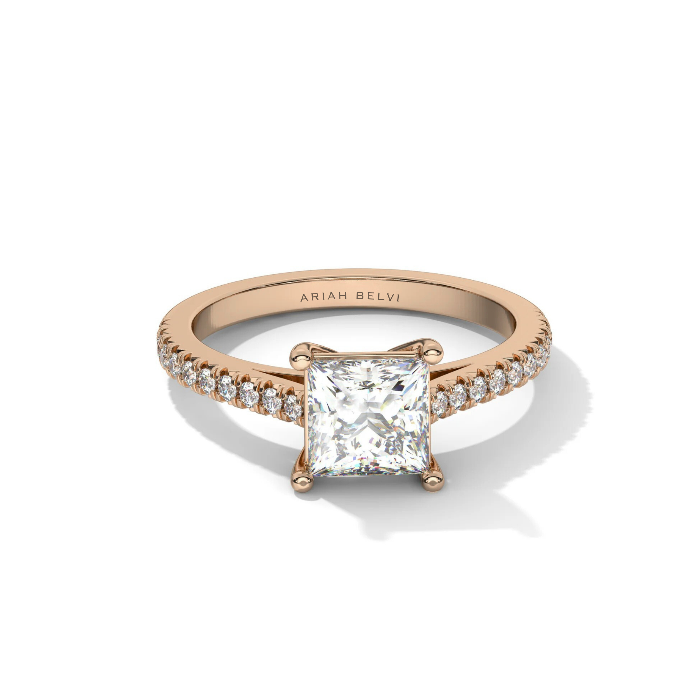 Princess Pavé Diamond Engagement Ring