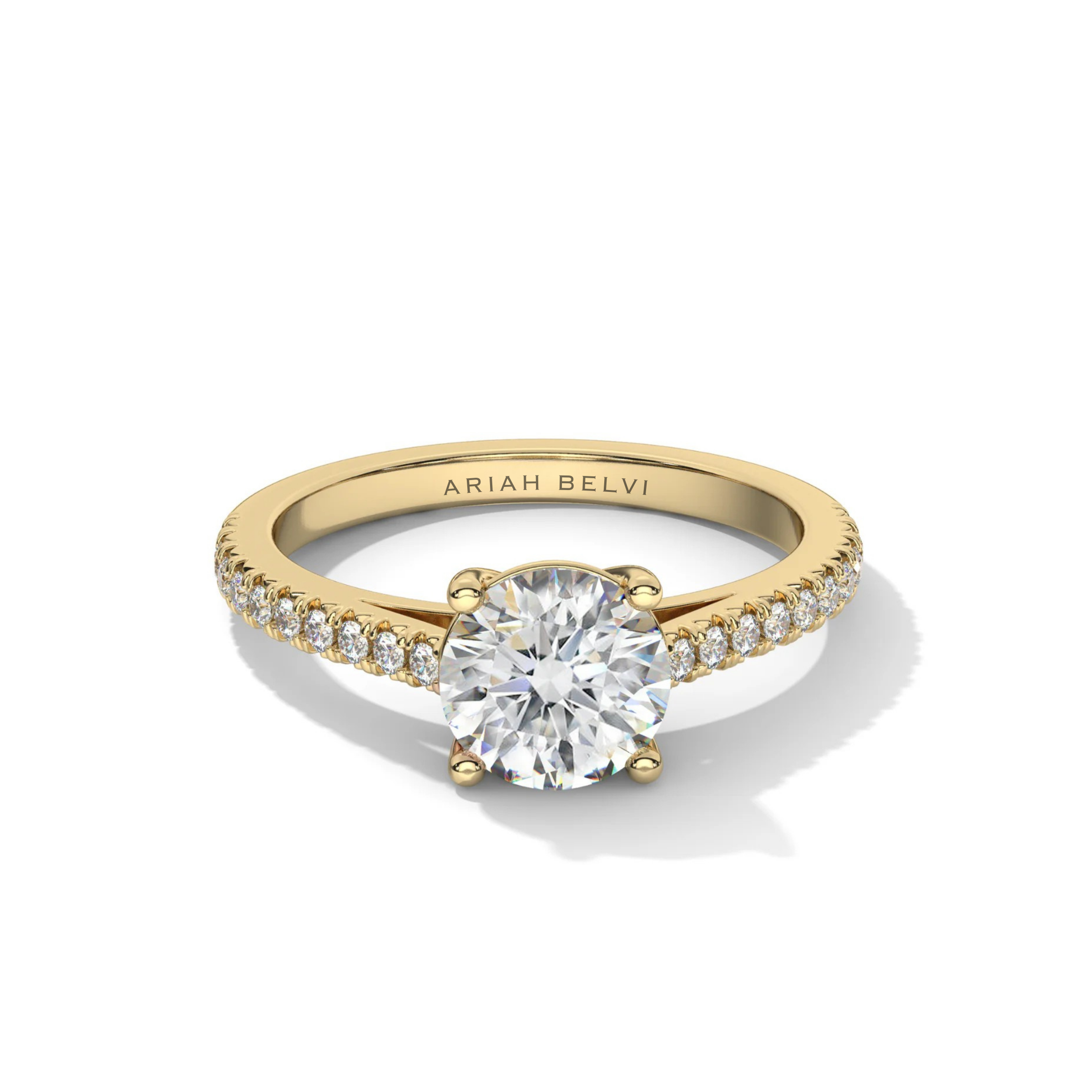 Round Pavé Engagement Ring