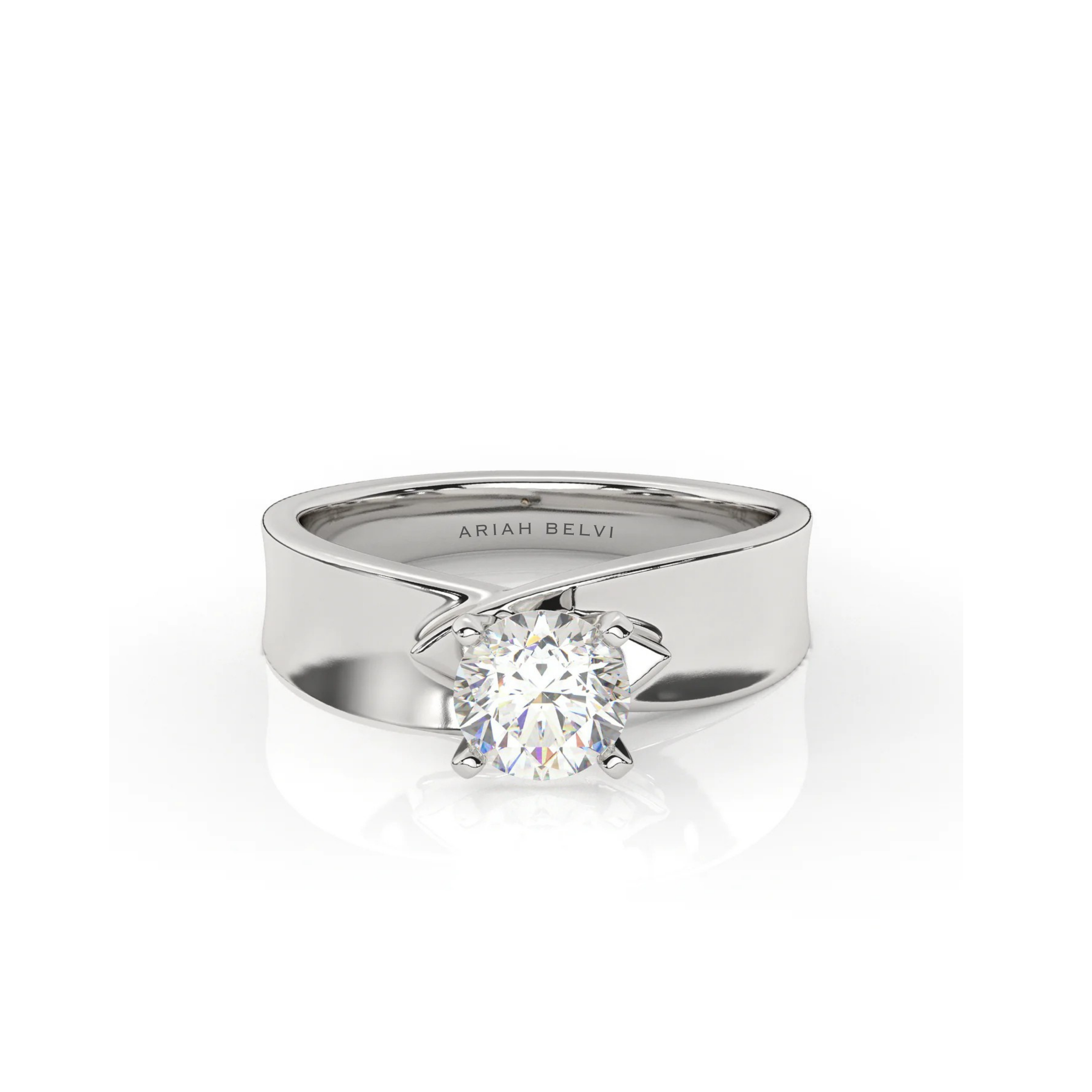 Round Solitaire set on a Twist Band