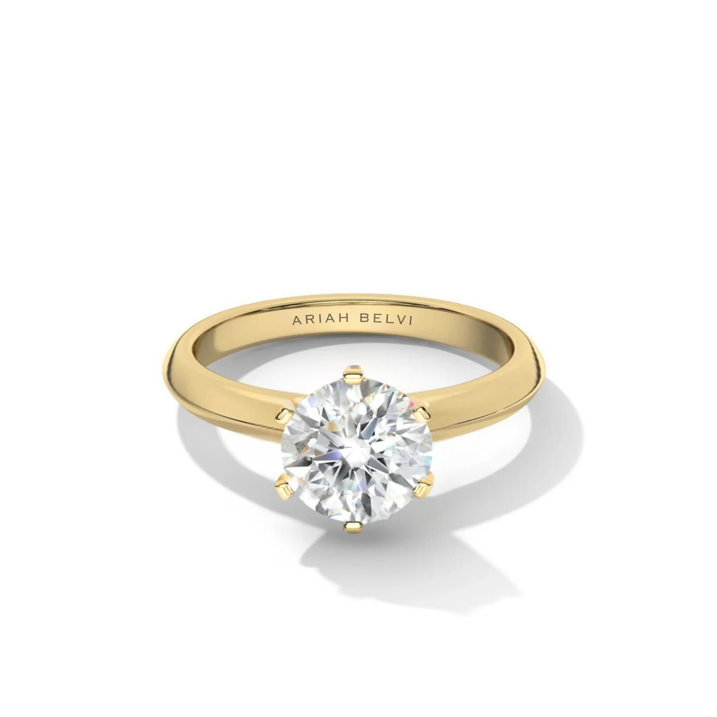 Round Solitaire 6-Claw Engagement Ring