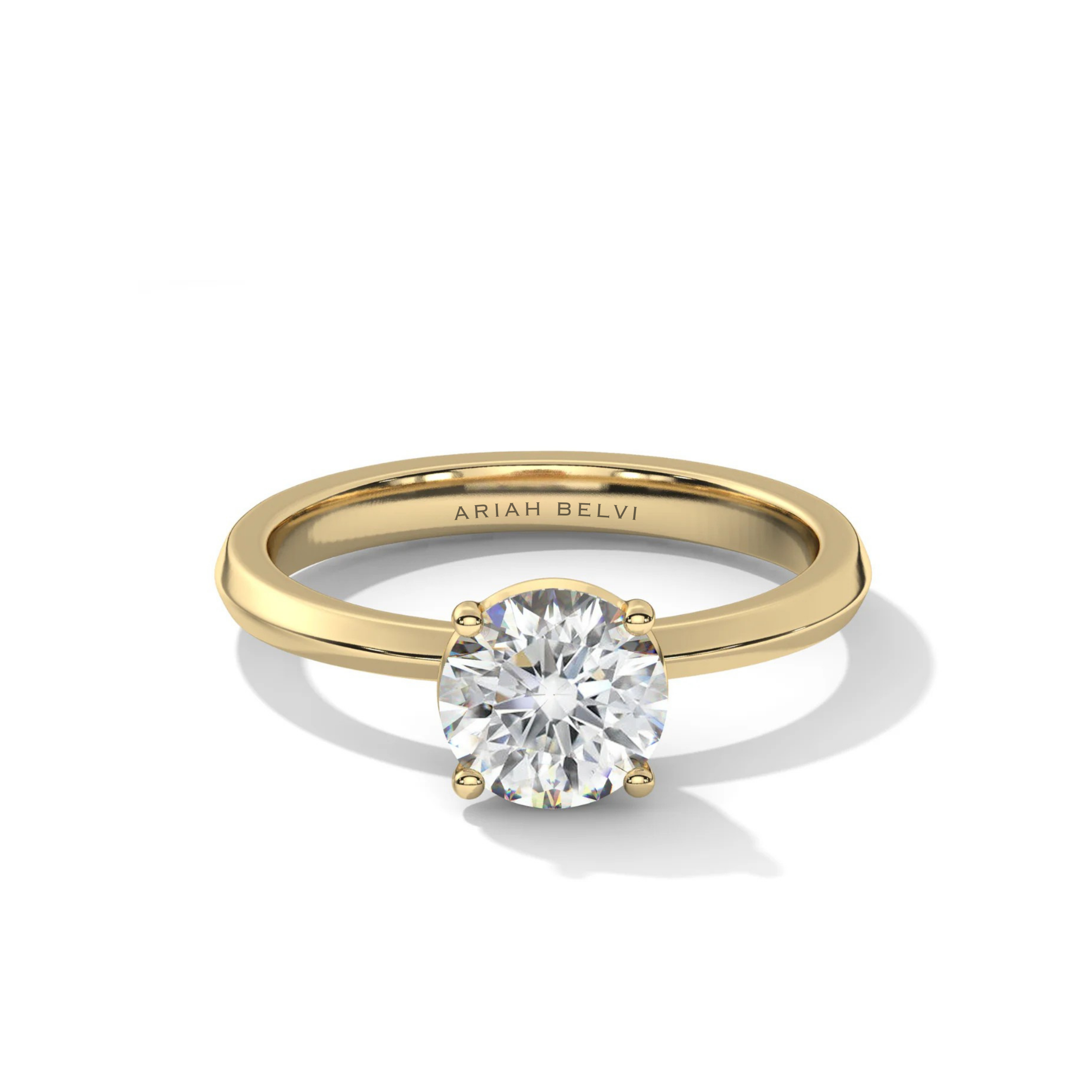 Round Solitaire 4-Claw Engagement Ring