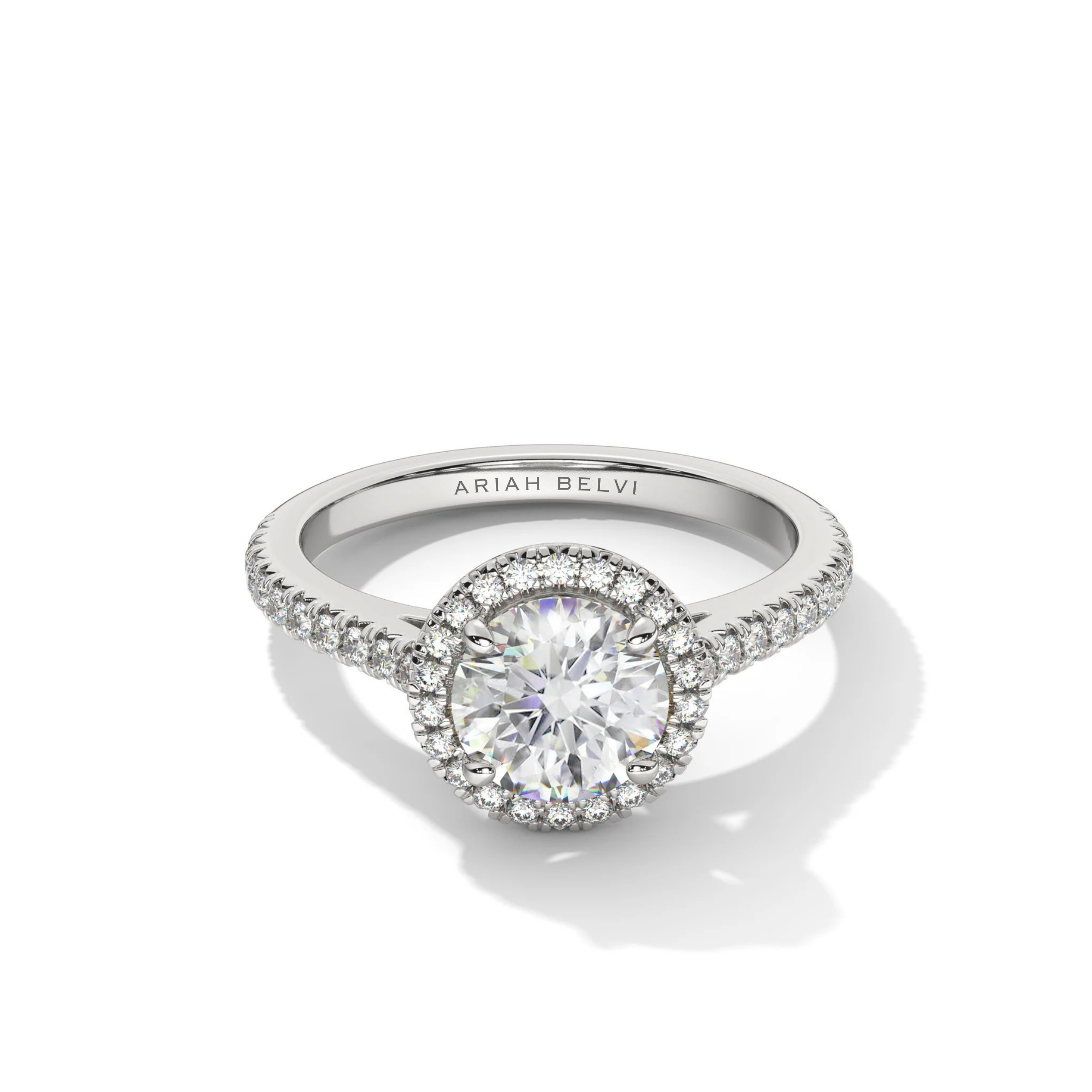 Round Halo Diamond Engagement Ring