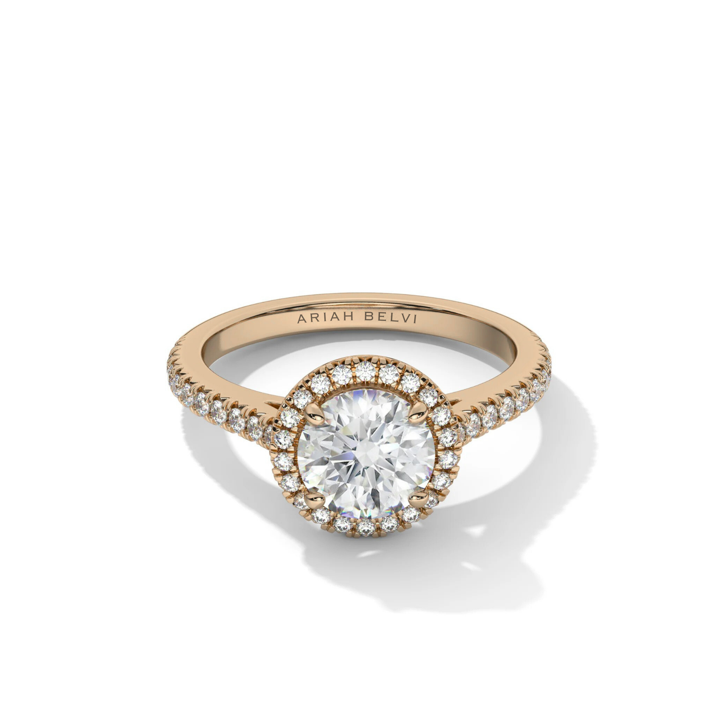 Round Halo Diamond Engagement Ring