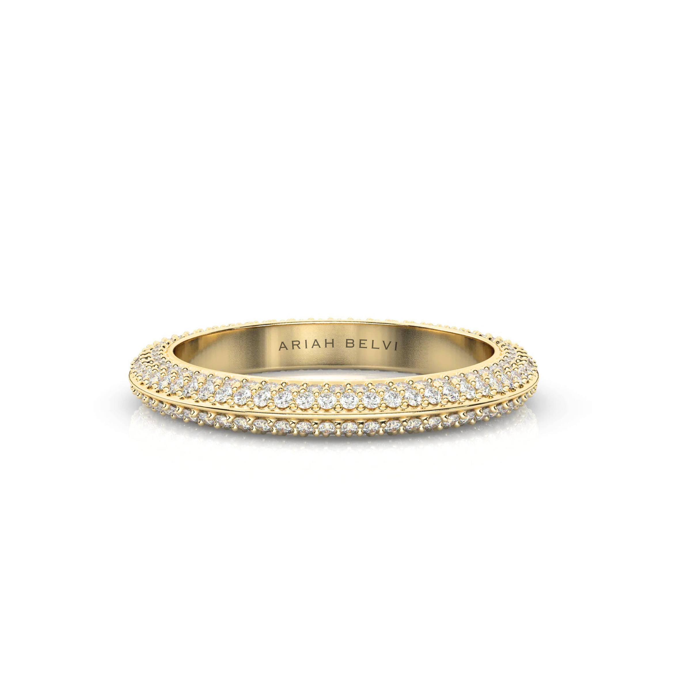 Classic Round Knife-Edge Diamond Band