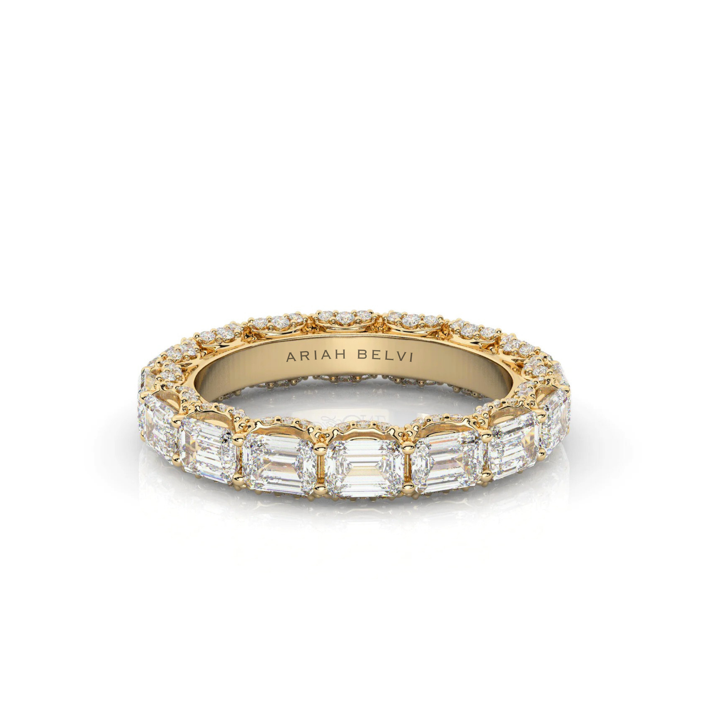 Emerald Eternity Diamond Wedding Band