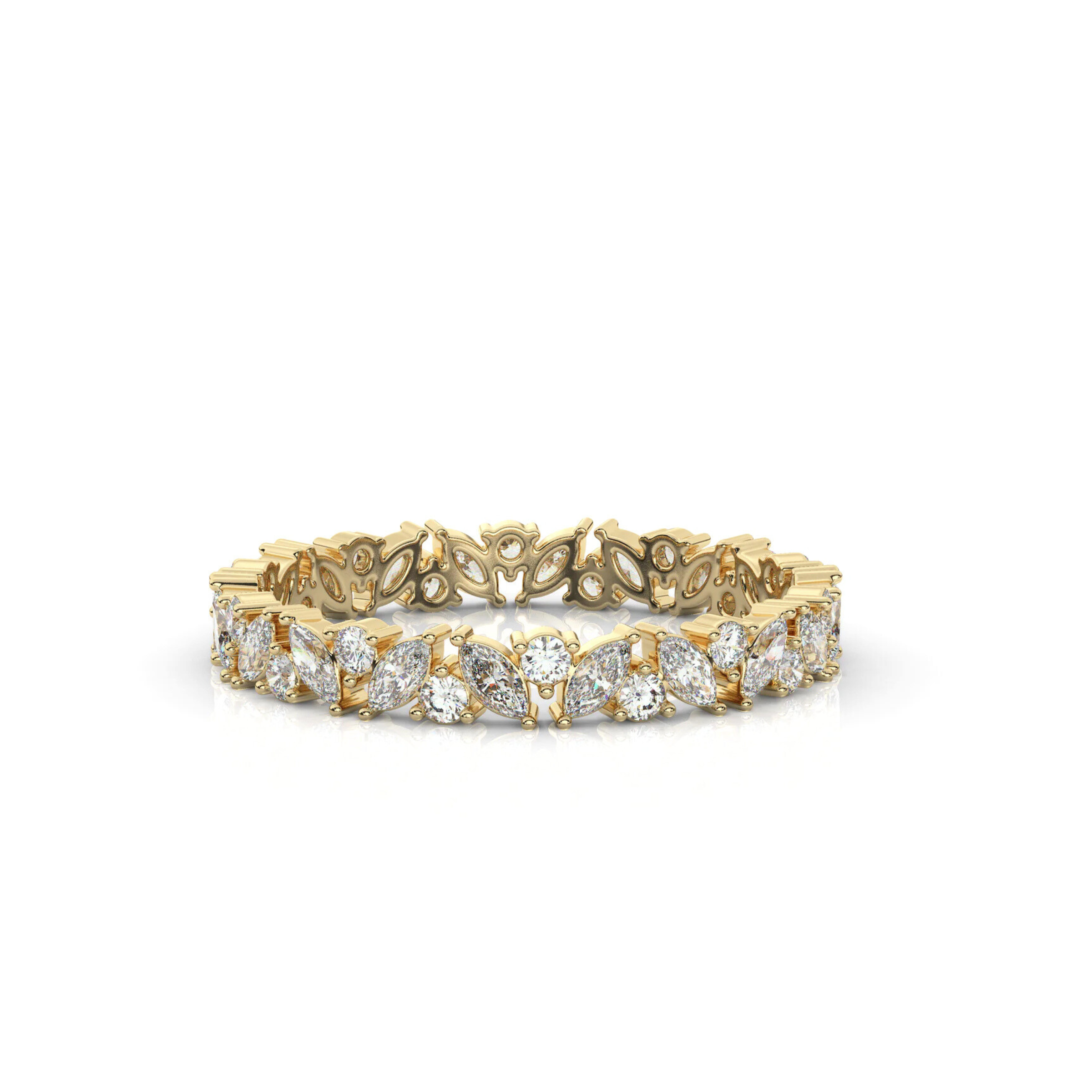 Marquise & Round Diamond Eternity Band